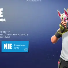 Fortnite na telefon: wersja beta na Androida. Postacie z gry stoją obok przycisków "Tak" i "Nie".