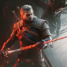 Geralt z Rivii gotów do walki z potworem w mrocznym lesie. Fani wyczekują premiery Wiedźmin 4.