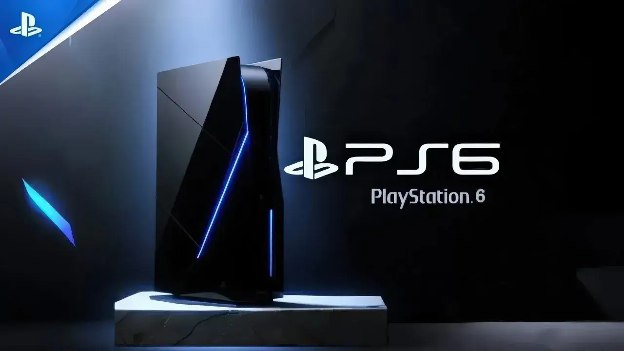 Nowa konsola PlayStation 6 z niebieskimi akcentami świetlnymi. Premiera PS6 już wkrótce!